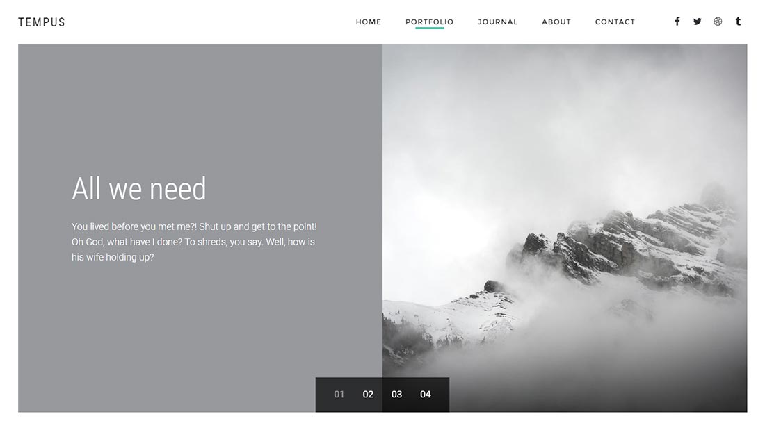 Tempus - Photography WordPress Theme - 1